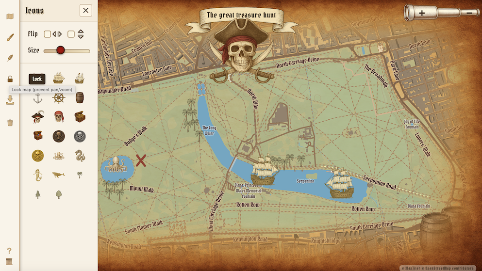 The &lsquo;X marks the spot&rsquo; pirate icon