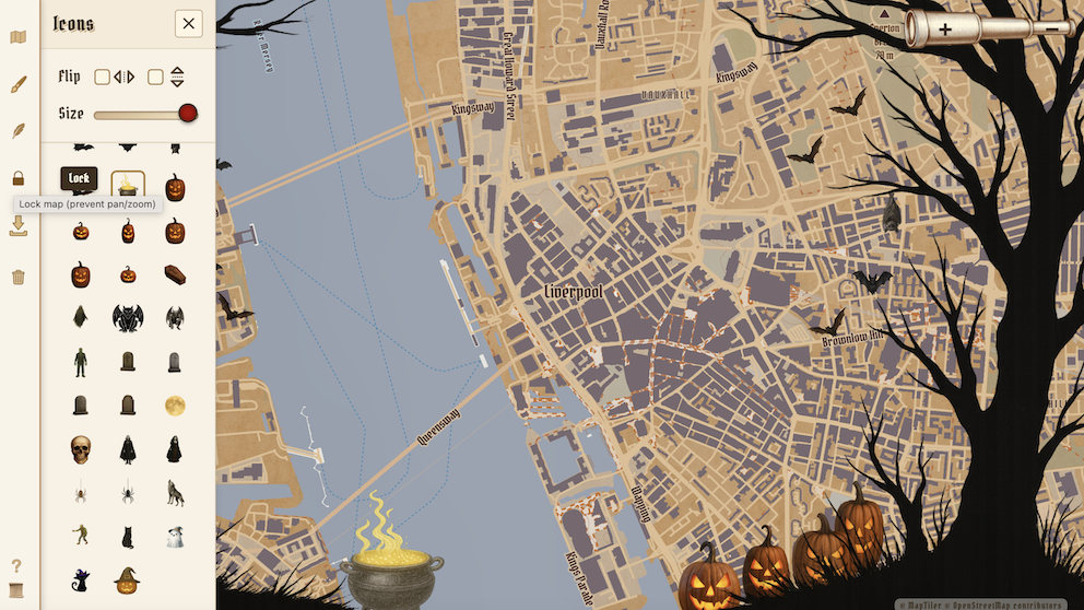 Halloween map frame