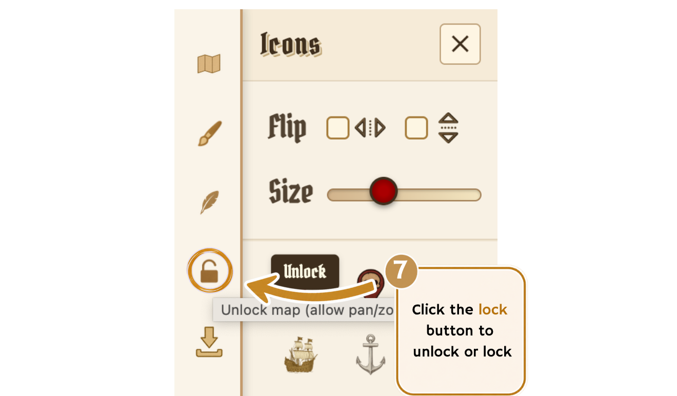 Lock map movement