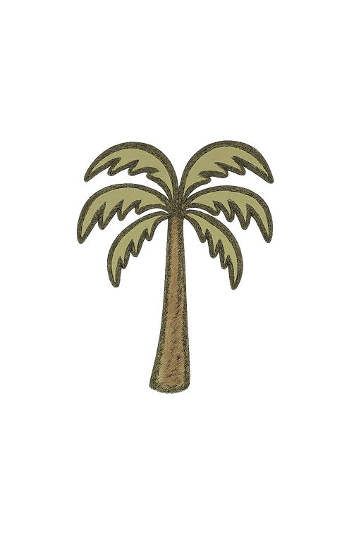 Palm tree icon representing island or forest terrain on pirate maps