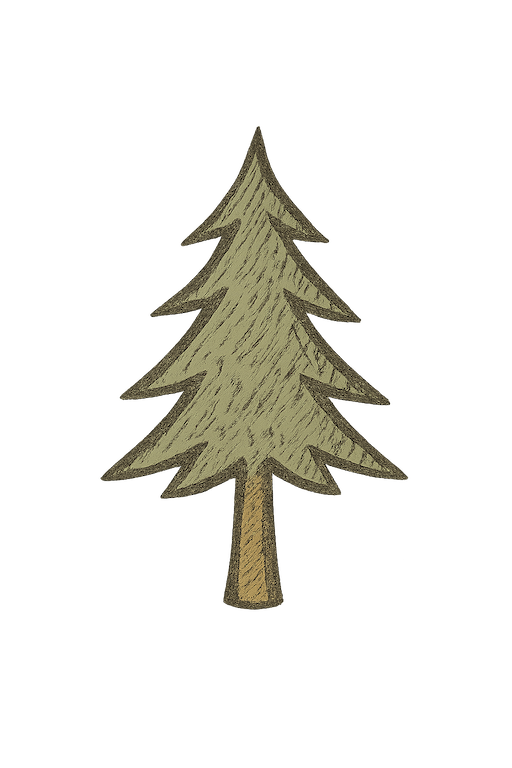 Evergreen tree icon representing island or forest terrain on pirate maps