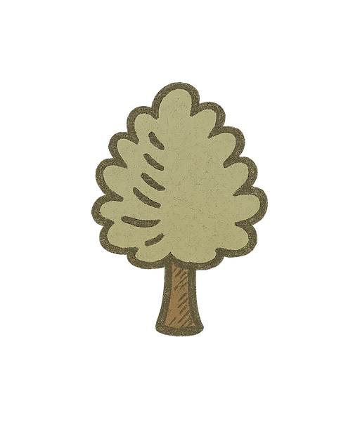 Tree icon representing island or forest terrain on pirate maps
