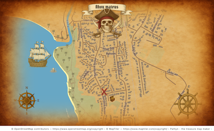 Example treasure map